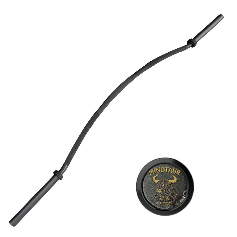 AFTON Minotaur – 27KG Cambered Squat Bar (Aggressive Knurl, 2388mm), photograph 1 of 4